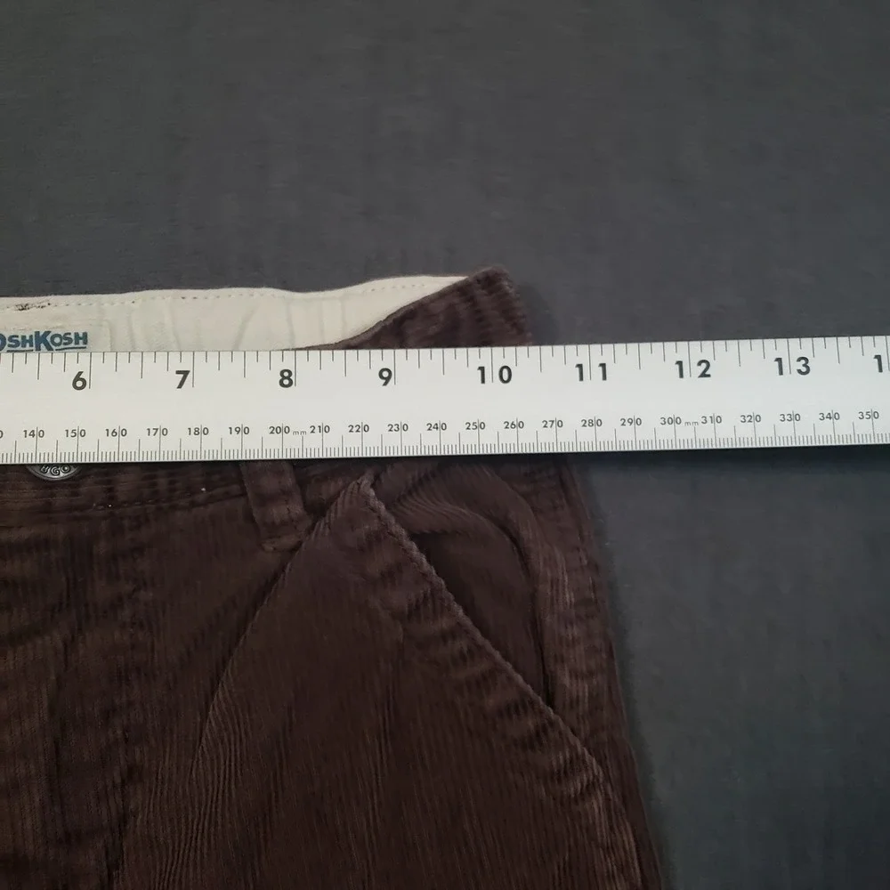OshKosh B'gosh Corduroy Carpenter Pants Boys 7 Brown Adjustable Waist‎ Utility